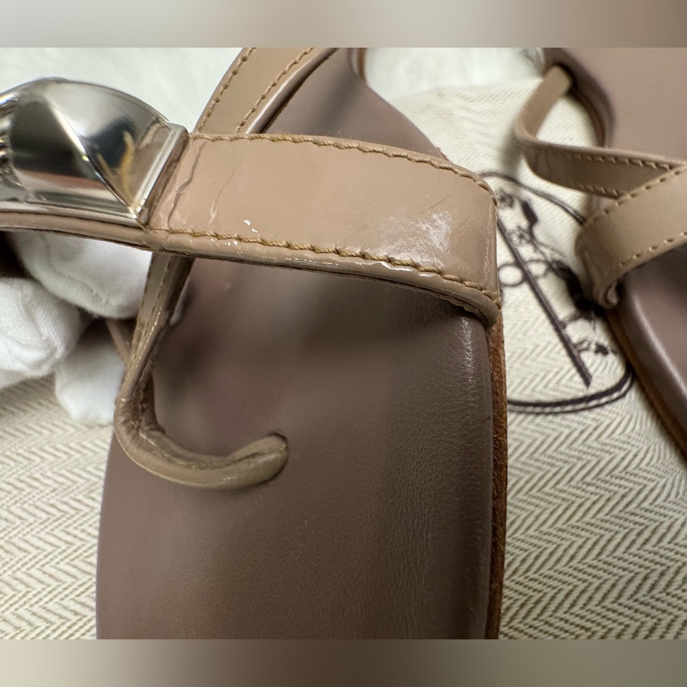 Hermes Corfou Leather Sandals - Picture 9 of 12